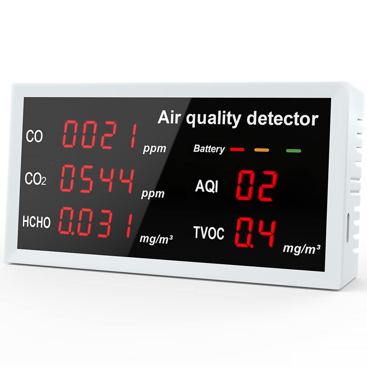 Buy Air Quality Monitor 5 In 1 Rechargeable Carbon Dioxide Meter with