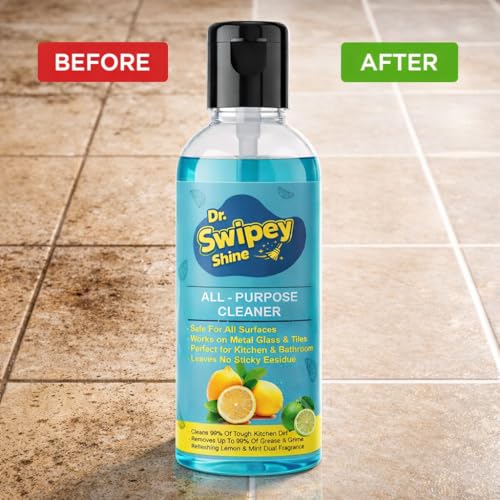 Image of All-Purpose Cleaner Spray - Lemon & Mint - Multi-Surface Cleaning Solution for Kitchen & Bathroom - Removes Grease & Grime, Streak-Free, No Sticky Residue 100ml Pack of-1