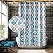 Produktbild ARICHOMY Duschvorhang Badezimmer geometrischer Badvorhang wasserdichter Stoff Vorhang Set mit 12 Haken passt für Badewanne Badeabdeckung, umweltfreundlich, kein Geruch, rostfrei, Ösen, 183 x 183 cm