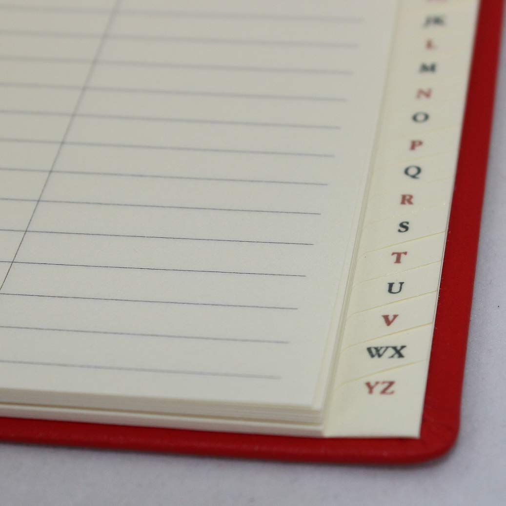 Carnet d'adresses en cuir Blanc.