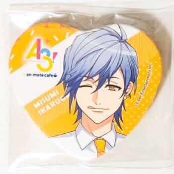 新品☆A3！☆夏組【斑鳩三角】アニカフェ☆等身☆ハート型缶バッジ☆2