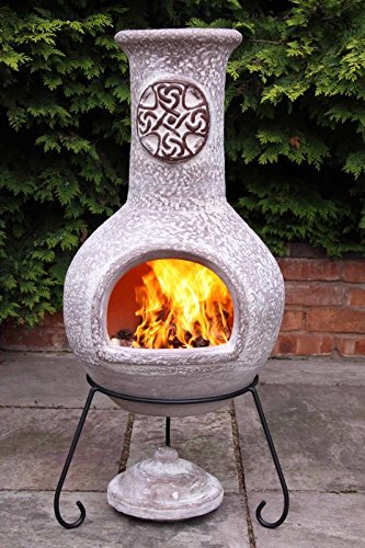 Classic Design Outdoor Portable Wood Chimney with Weight Capacity: 36 Kg (Materials: Steel, Color: Beige)