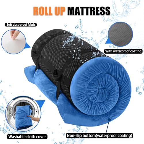 Aodisman Sleeping Pad,3-inch Thick Memory Foam Camping Mattress,Portable Roll-Up Mat for Car/Tent/Floor/Cot/Travel,Comfortable Pad for Guests Sleepover by aodisman - Image 5