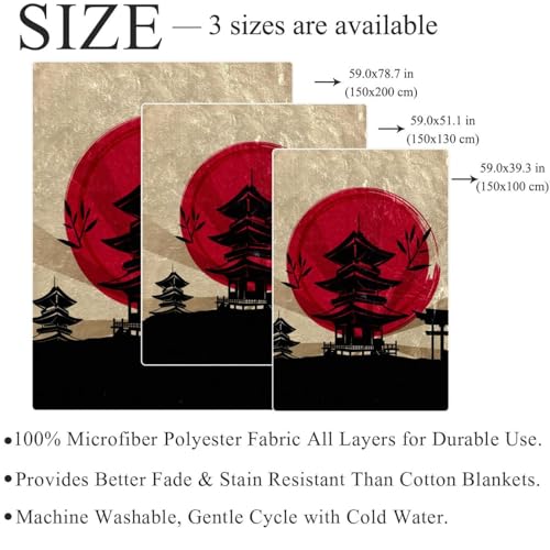 Couverture temple japonais jeté de canapé pour vos soirées - 5