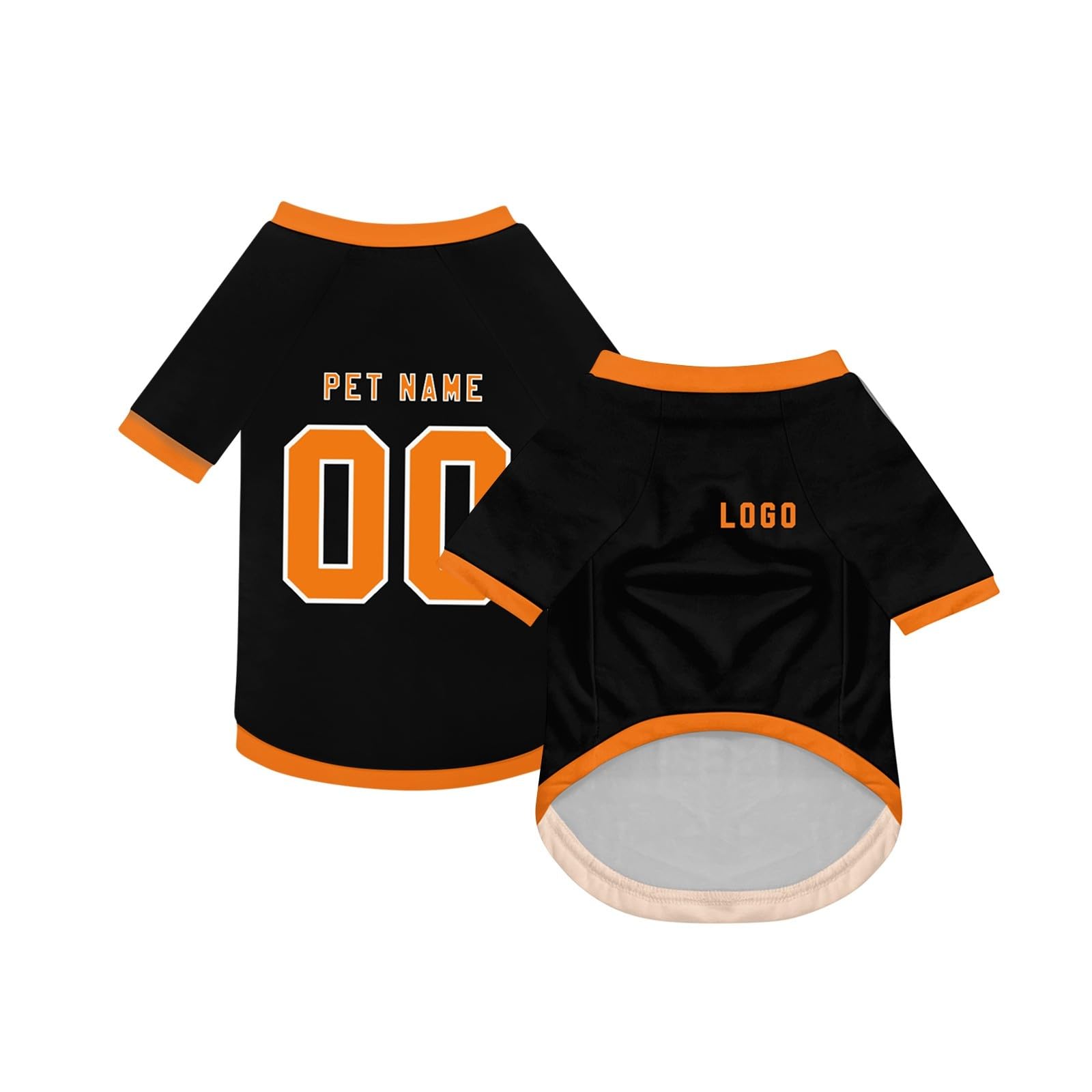 Personalized Pet Soccer T-Shirt Custom Name Number Team Logo Moisture Wicking Lightweight Football Jersey for Puppies Kittens Daily Walking & Outdoor Playtime Navy