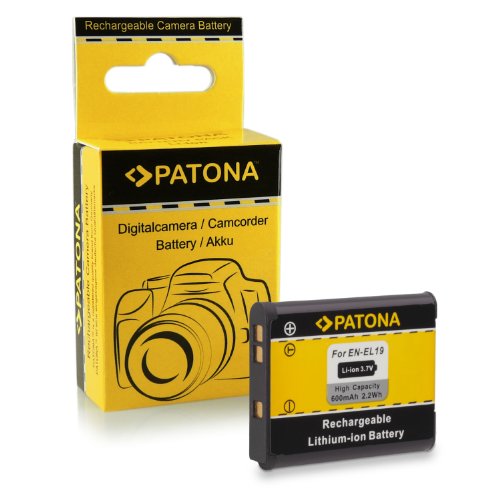 Batería EN-EL19 para Nikon Coolpix S100 | S2500 | S2550 | S2600 | S2700 | S2750 | S3100 | S3200 | S3300 | S3500 | S4100 | S4150 | S4200 | S4300 | S5200 | S6400 | S6500