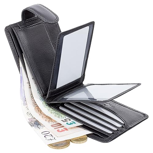 VISCONTI Heritage Collection Strand Leather Wallet with Tab Closure RFID Blocking HT13 (Black)4