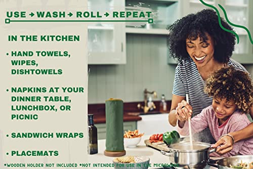 Image of Reusable Paper Towels Washable Roll 29 Pack 12x11in, Reusable Baby Wipes, Washable Paper Towels Cloth, Paperless Paper Towels, Eco Friendly Paper Towels, Cloth Paper Towels, Reusable Napkins