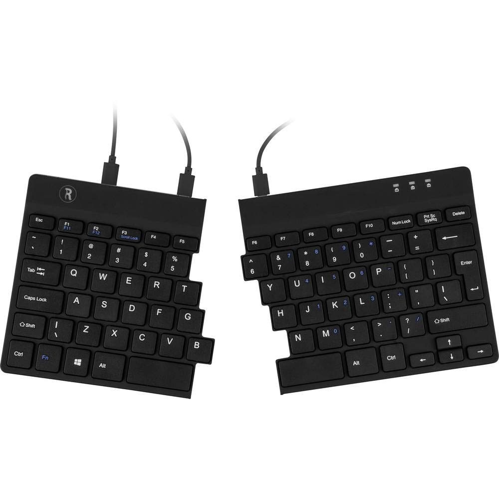 R-Go Split Ergonomic Keyboard, QWERTZ (DE), black, wired