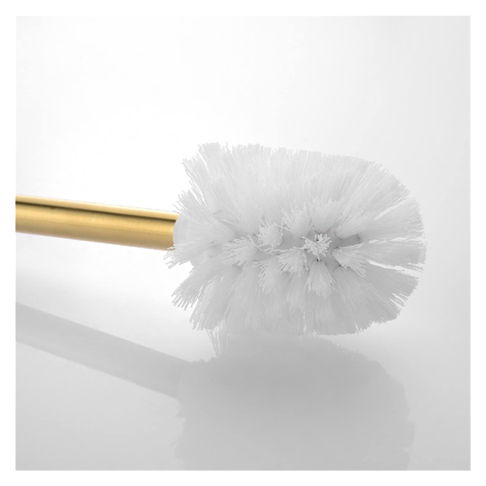 Escobillero de Oro Cepillado con Vaso de Vidrio de Acero Inoxidable 304, Juego de Accesorios de baño de Oro montado en la Pared Cuadrada, Cepillo de Limpieza Muebles