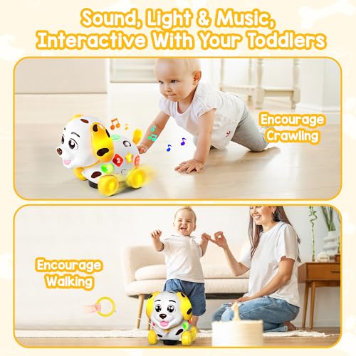 Image of Toys for 1 Year Old Girl Gifts, Musical Baby Toys 6-12-18 Months, Bilingual Learning Toy for 1 Year Old, 1st Birthday Girl Boy Gift Presents, Music Toddlers Puppy for Infants 7 8 9 Months