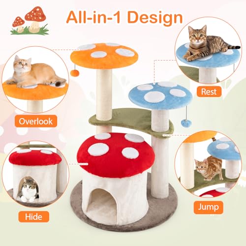PETSITE Árbol para Gatos Multifuncional 35 Pulgadas miniatura 7