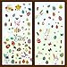 9 Feuilles Autocollants Stickers Fenêtre Electrostatique Sans Colle Amovibles Décalcomanies Vitrines Décorations PVC de Fête Pâques Oeufs Lapin Décalque Décor pour Pâques Maison Bureau Ecole