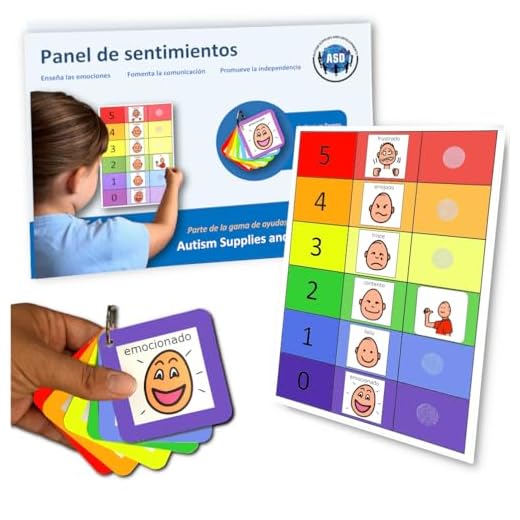 Panel de Sentimientos - Español (producto plástico de comunicación visual lavable para el autismo)