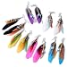 PiercingJ 6 Pair Mix Color Handmade Goose Feather Wood Beads Dangle Hook Earring...