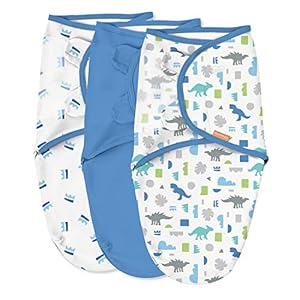 SwaddleMe Original Swaddle – Size Large, 3-6 Months, 3-Pack (Dino Time)