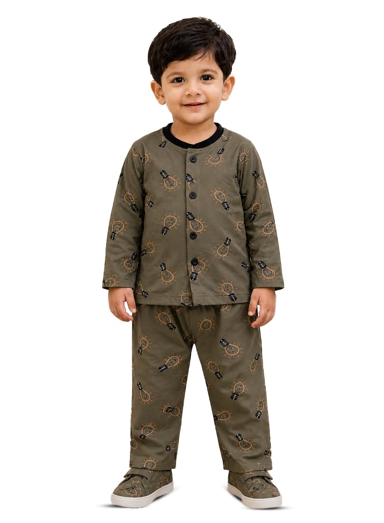 3bros Cotton Bodysuit Dress with Full Pajama and Full Sleeves Night Suit Top Combo Set for Boys & Girls Baby Home Wear and Sleepwear Pack of 1-picture-42