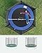 SONGMICS Trampolin Ø 244 cm, Gartentrampolin für Kinder mit Sicherheitsnetz, Randabdeckung, Leiter, 180 cm hohe gerade Stangen, Stahl-Rahmen, schwarz-blau STR8FT