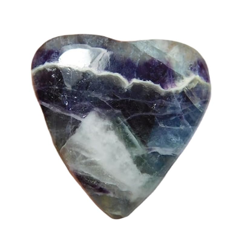 Fluorite naturelle pierre précieuse en vrac cabochon cœur 23mm pour bague DIY