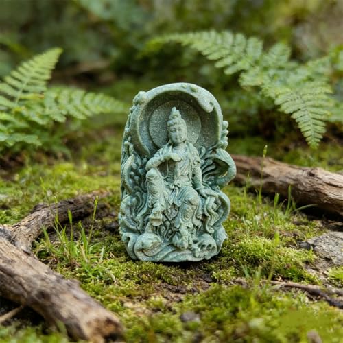 Estatua Mini Guanyin Buda en Piedra Arenisca miniatura 3