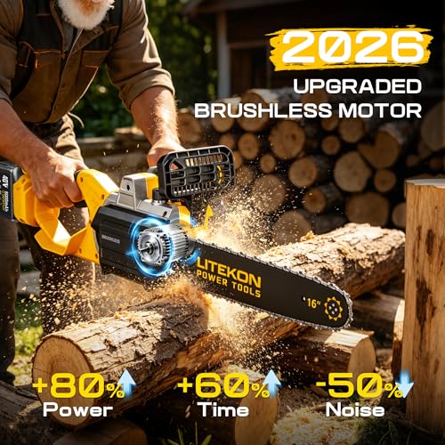 LITEKON 40V 16-Inch Cordless Chainsaw