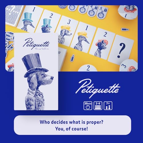 Oink Games Petiquette Card Game Ages 7+, Blue and White, Medium - Image 2