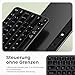 SATECHI Slim EX1 Kabellose Tastatur, Kompakte Bluetooth-Tastatur für Mac, Windows & Android, 4-in-1 Multi-Device (Bluetooth + 2,4 GHz), USB-C, Space Schwarz, QWERTY (Englisch)