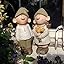 Bill And Beryl Elves Sitting, 20 Cs Tall Garden Ornaent, Gnoe