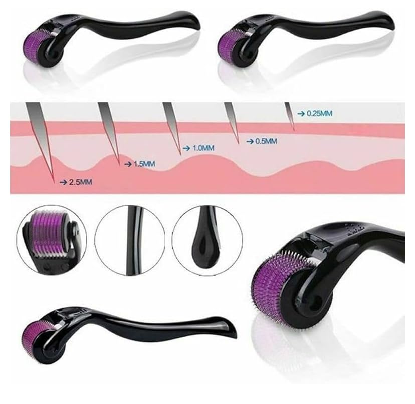 10mm-Derma-Roller-540-Microneeding-Roller-for-Face-Hair-Growth-Facial-Skin-Care-WrinklesScar-Removal-For-Men-and-Women-Pink