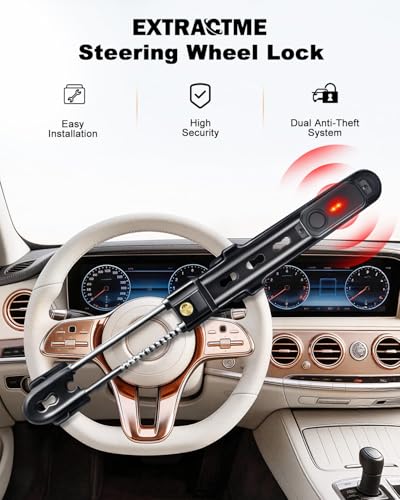 EXTRACTME Steering Wheel Lock with Alarm