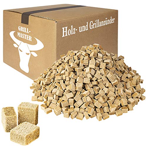 Preisvergleich Produktbild Grillmaster Anzündwürfel OKÖ Bio Kaminanzünder Grillanzünder Grill Holz Wachs Anzünder 10 kg