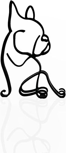 Decoración moderna de oficina en el hogar para mujeres, oficina, negro, francés, BULLDOG para amantes de los perros, acentos de escritorio,