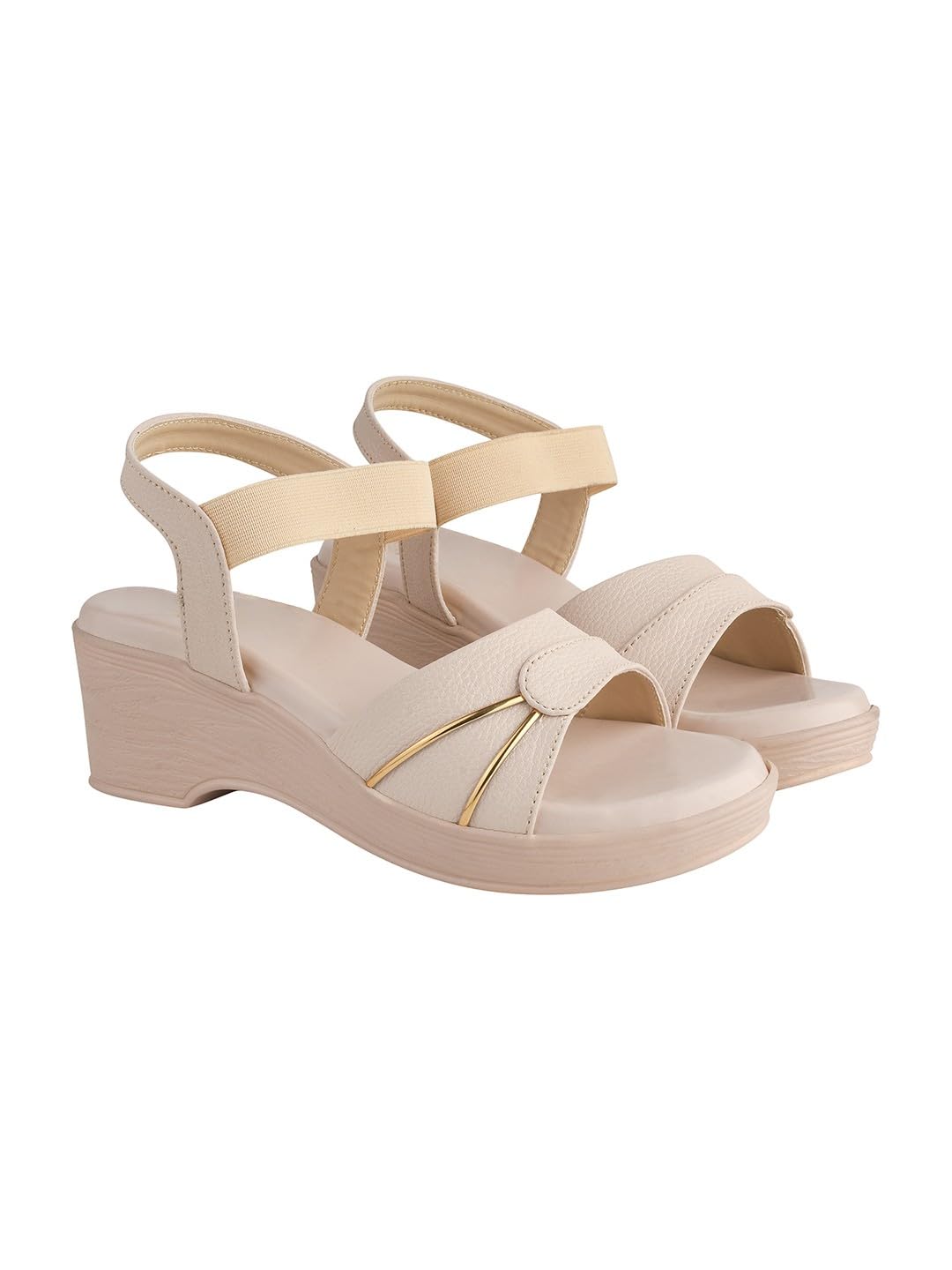 glematoz Women’s Block Heel Sandals with Elastic Straps | Stylish Open Toe Heels for Casual & Party Footwear-picture-20