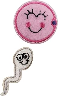 Valentines Day Gifts for Wife, Fertility Egg and Sperm Embroidered Iron on Patch OBGYN Badge Gifts for Hospital Staff