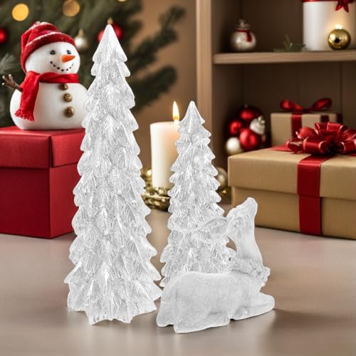 Centro de mesa rústico navideño de resina ideal para regalar en decoración de fiestas 8