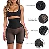 Irisnaya Women Shapewear Control Panties Body Shaper Butt Lifter Padded Hip Enhancer Seamless Underwear Hi- Waist Trainer Short (Large, Black)