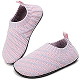  Sixspace Hausschuhe Kinder Mädchen Junge Barfußschuhe Leicht rutschfest Hüttenschuhe Kleinkinder Lauflernschuhe Weich Flexibel Badeschuhe(Pink,26 EU)