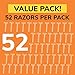 BIC Sensitive Men’s Disposable 1-Blade Razors, Smooth Shave with Lightweight Handle, 52-Pack