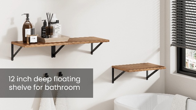 Amazon.com: Heimlove Black Deep Floating Shelves for Wall, 16W x