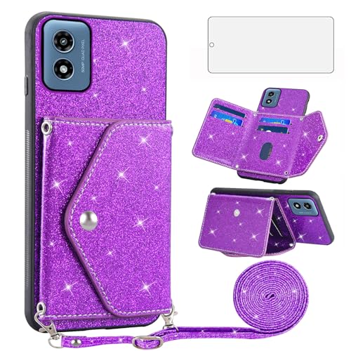 Coque Moto G Play 2024 Asuwish GLTSJB protection élégante premium violette