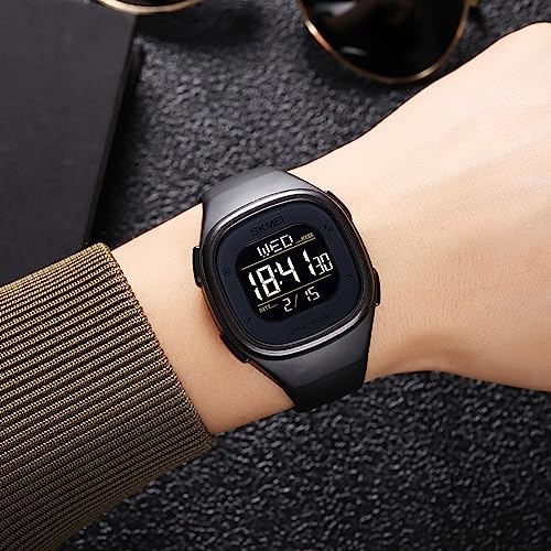 Gosasa Unisex Multifunction Sport Watch Square LED Digital Watch for Men with Stopwatch Date Fashion Women's Wristwatch 50M Waterproof EL Light4