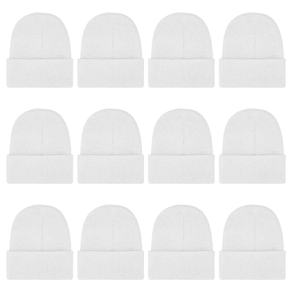 ZH 12-Pack Knitted Winter Beanie Hats for Men and Women
