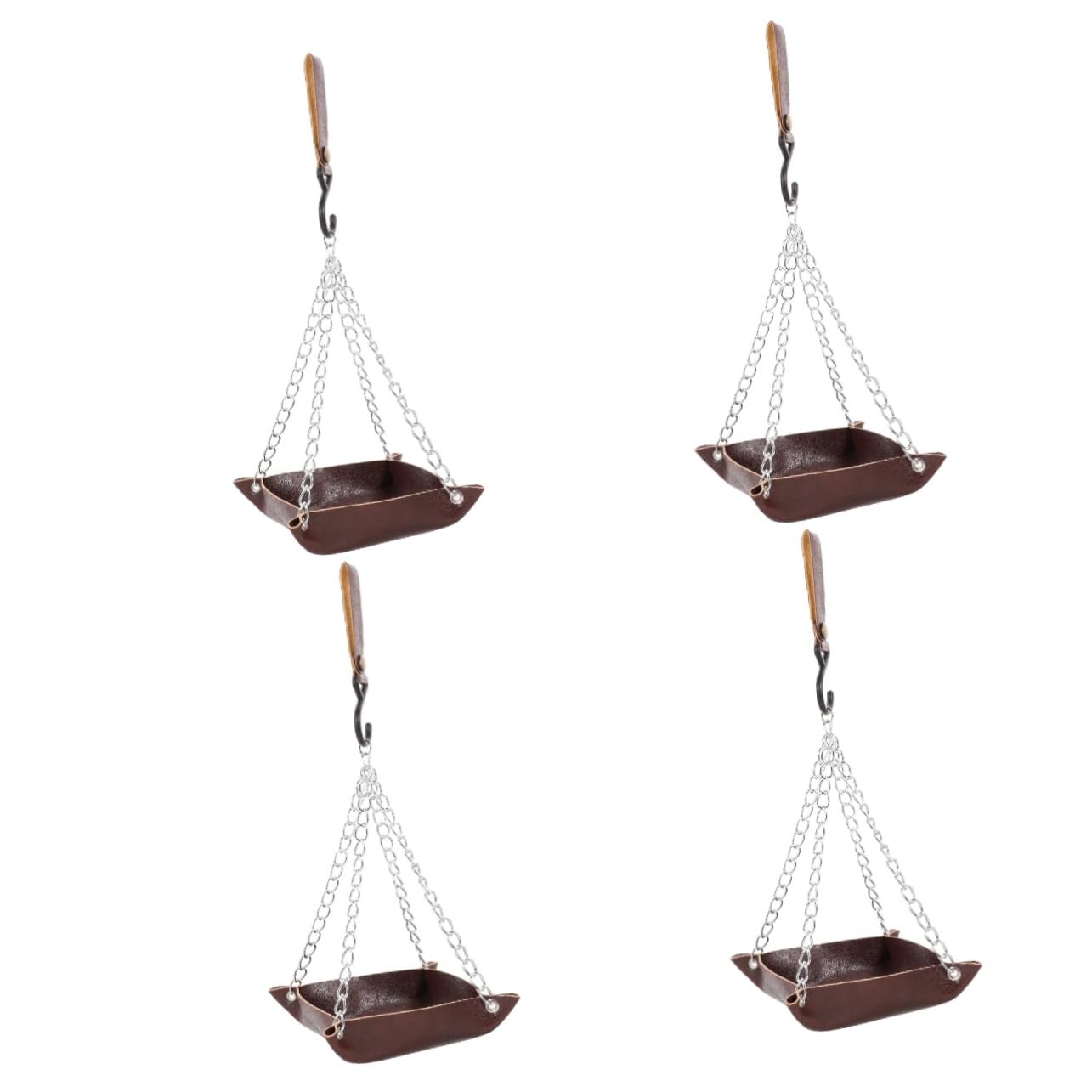 Mipcase 4pezzi Mangiatoia Per Uccelli Da Appendere Materiale Resistente Strumento Di Alimentazione Per Giardino Con Design Vassoio Per Pappagalli e Altri Volatili Facile Da Pulire e