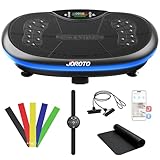 JOROTO Vibrationsplatte 4D für Zuhause - [3 leistungsstarke Motoren] Profi-Ganzkörpertraining | App-kompatibel | Integrierter Bluetooth-Lautsprecher & LED-Lichtern, bis 200 kg, Ideal für Heimfitness