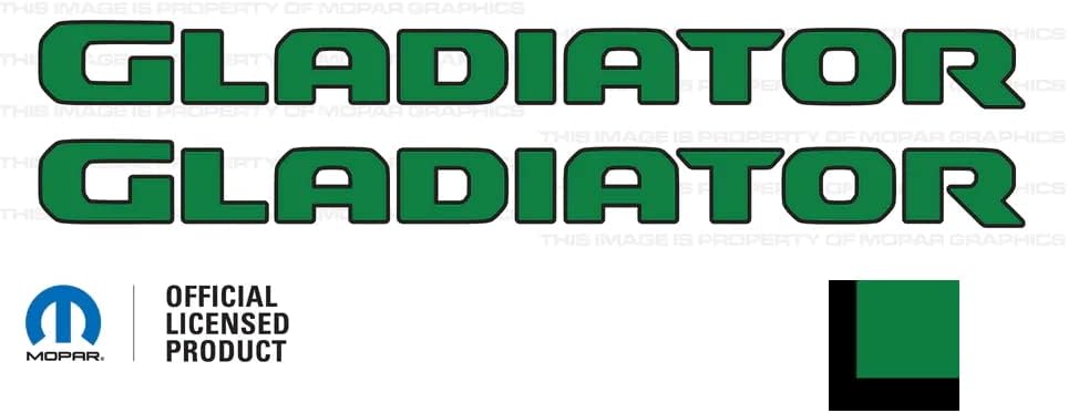 Decal Mods Gladiator Hood Graphic Vinyl Decal fits Jeep Wrangler/Gladiator JL/JT (2019-2024) Black w/392 Bronze Outline FB392O (Set of 2) | FJ3K0