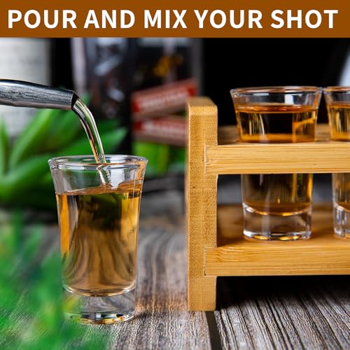 Linall Shot Glass Set 0.7Oz/20Ml 24Pcs Clear Shot Glass Holder Set Mini Shot Glass Perfect For Party, Bar, Club, Cocktail thumb #5