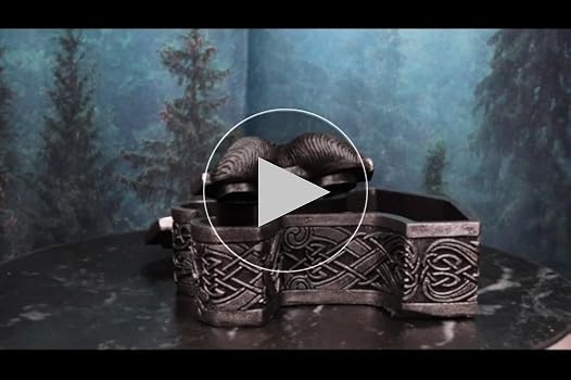 Amazon.com: Ebros Gift Viking Ram Skull Thor Hammer Mjolnir
