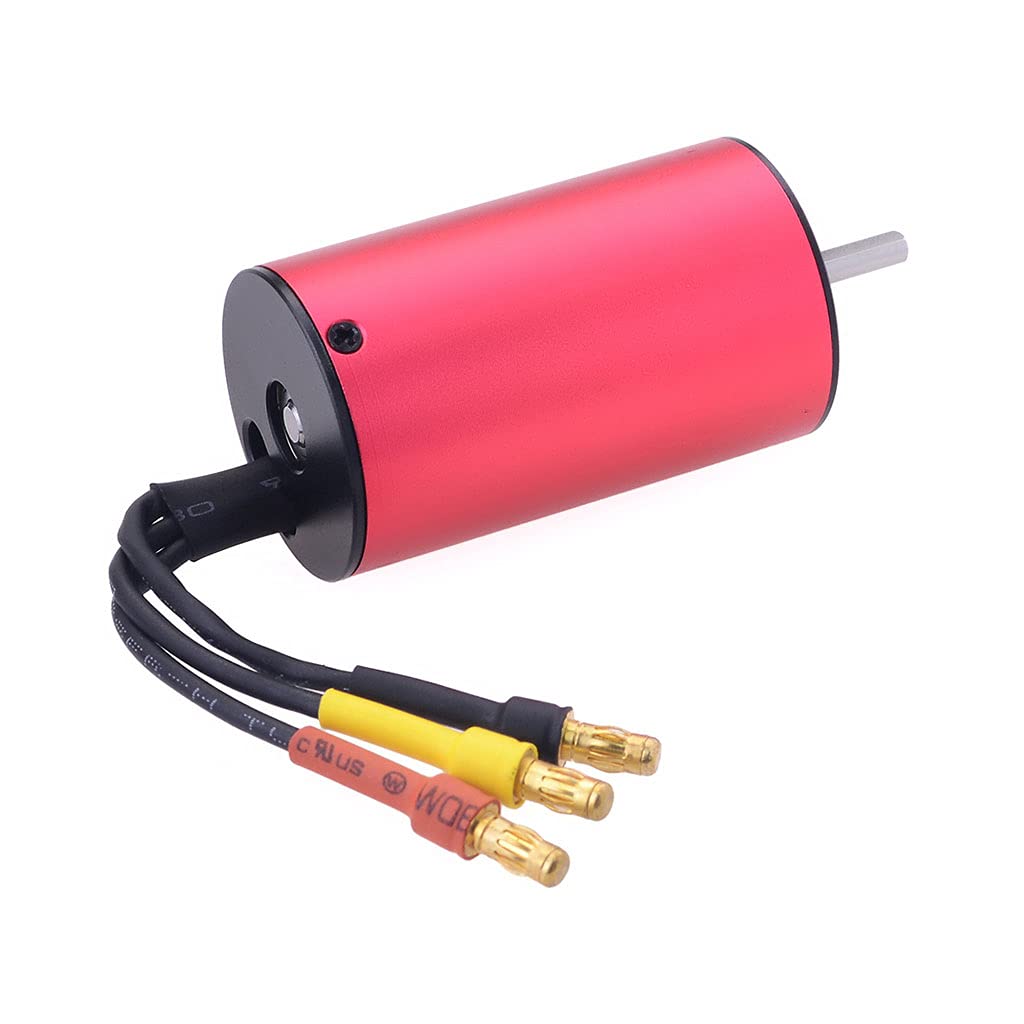 KingVal Replacement 2845 3100KV Waterproof Brushless Motor Shaft 3.175mm Compatible with 1/14 RC Car