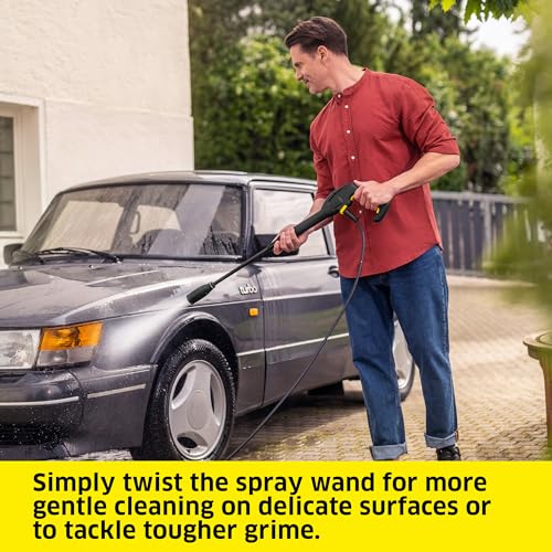 Image of Karcher Pressure Washer K 2 Horizontal, Vario Power Spray Wand - for Cars, Decks, Driveways, Siding, Patios, max. 2000 PSI 1.2 max. GPM
