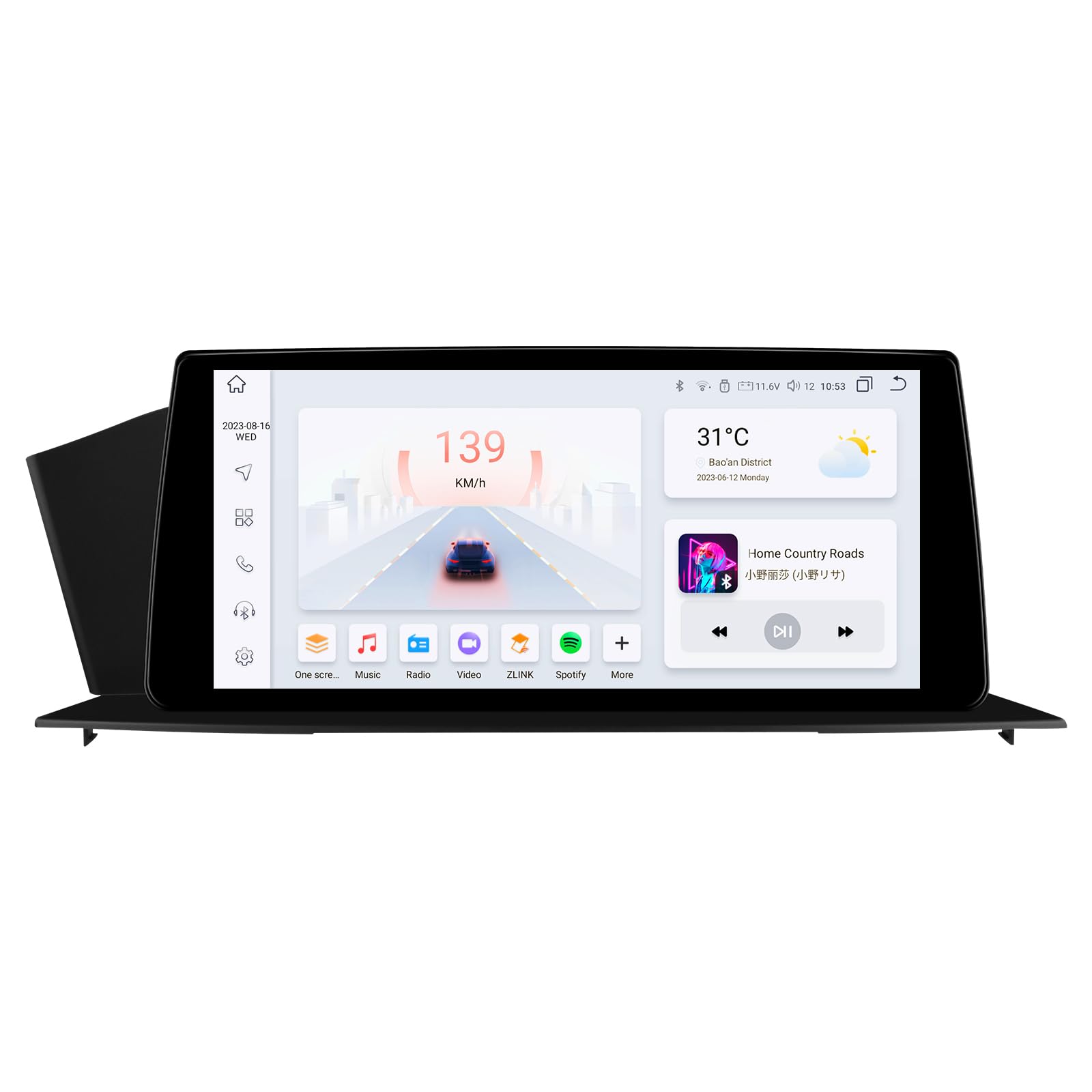 Octa Core 6+64GB 10.33" QLED Car Stereo Radio fit for Honda Accord 9th gen 2.0/2.4L 2013-2017(OEM Single Screen) with Wireless Carplay/Android Auto GPS A/C Control Bluetooth WiFi FM/AM